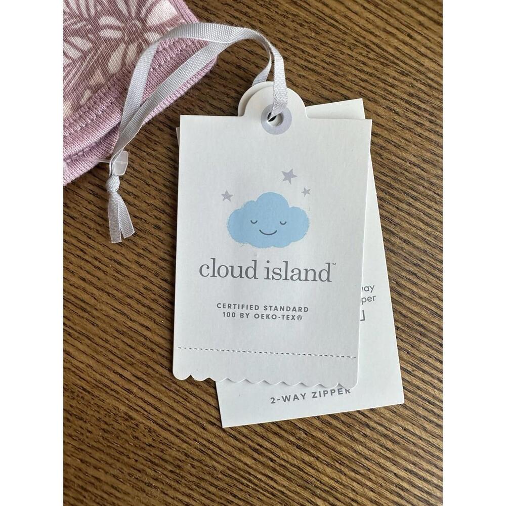 NEW Cloud Island Baby Girl 6-9 Months 3pc Purple Pink Flowers Sleepers Zip - Picture 5 of 6